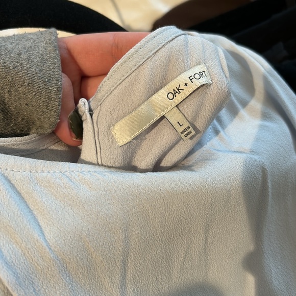 Oak + fort : Blue open back tank top size large - Picture 3 of 3